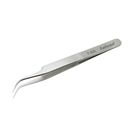 High Precision 4 3/4 In. Curved Fine Tip Tweezers